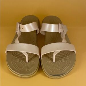CROCS Cream Comfort Sandals